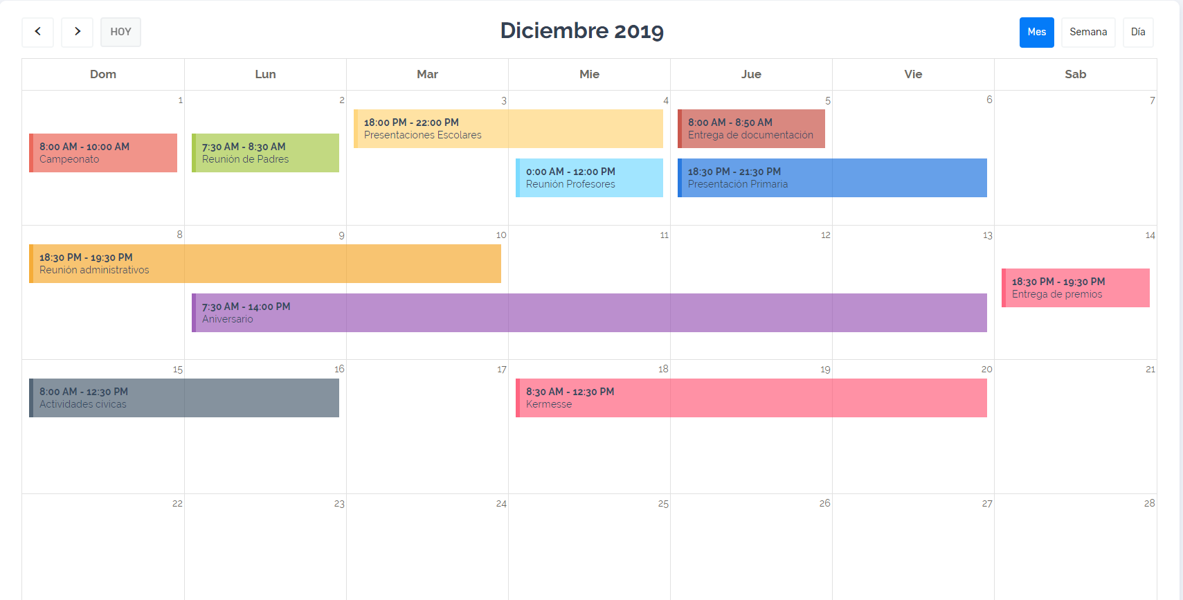 Calendario